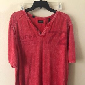Red David Bitton mens shirt NEVER WORN - TAGS